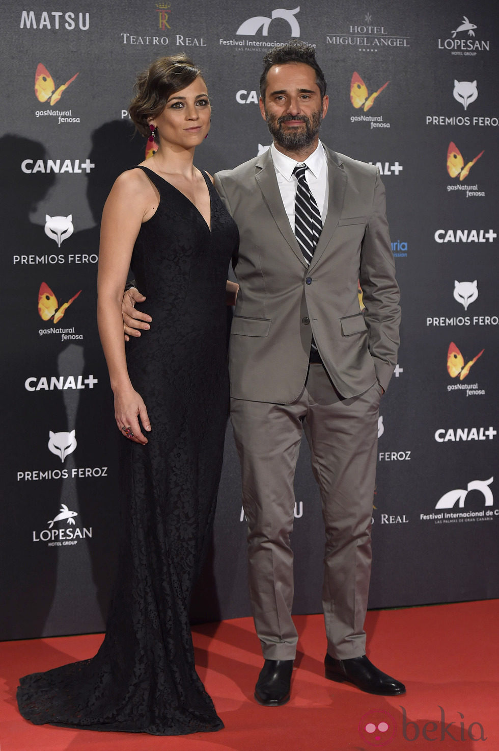 Leonor Watling y Jorge Drexler en la alfombra roja de los Premios Feroz 2015