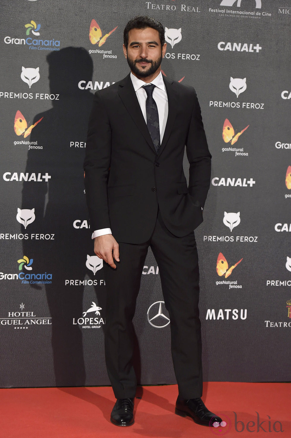 Antonio Velázquez en la alfombra roja de los Premios Feroz 2015