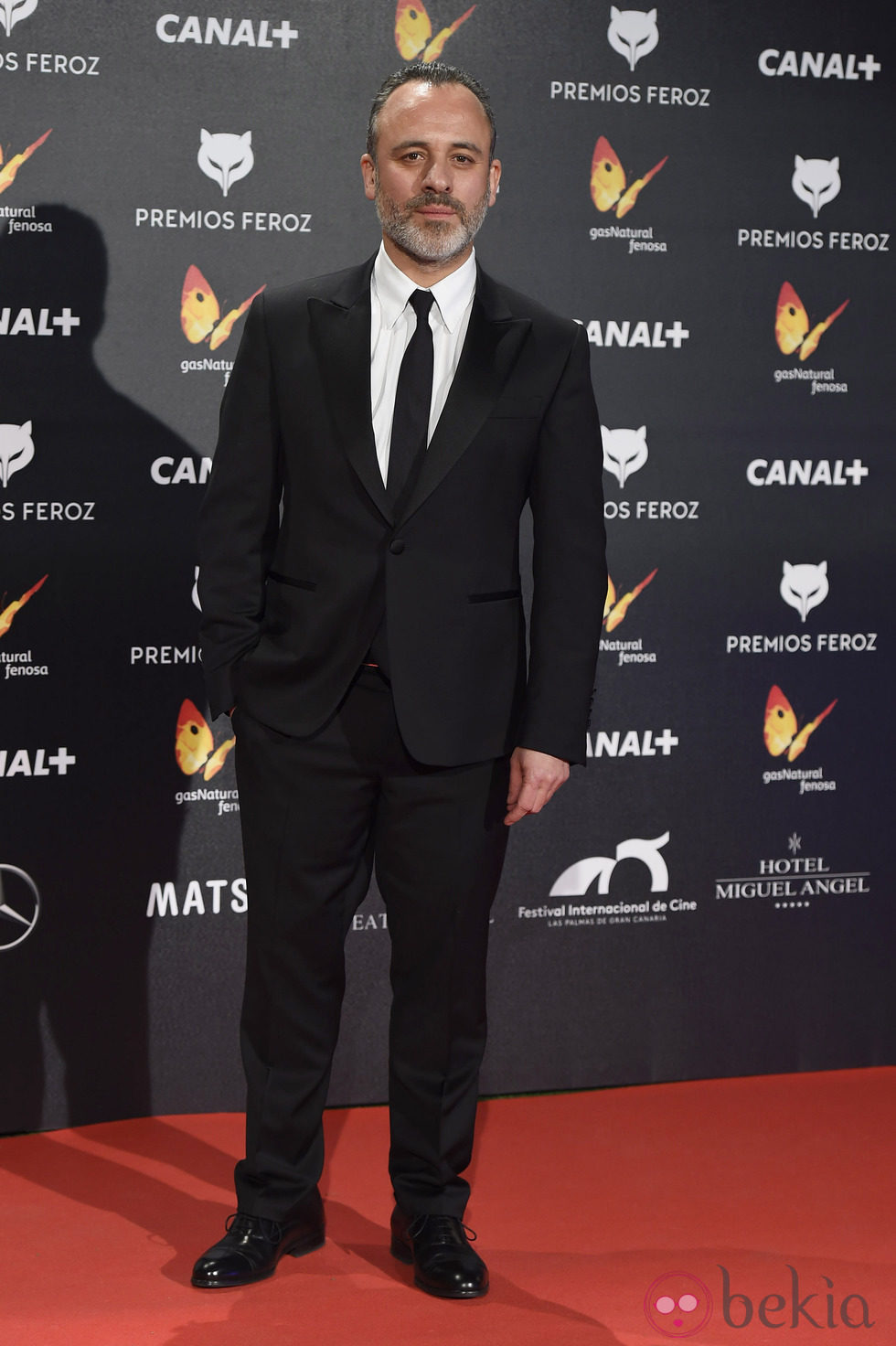 Javier Gutiérrez en la alfombra roja de los Premios Feroz 2015