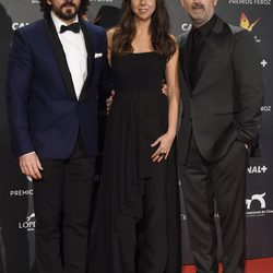 José Sacristan, Carmen Ruiz y Javier Cámara en la alfombra roja de los Premios Feroz 2015