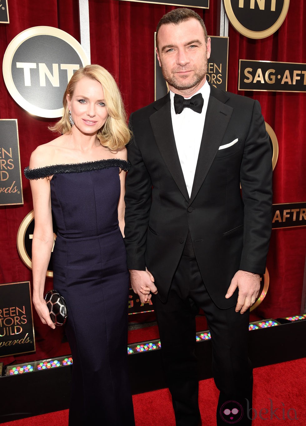 Naomi Watts y Liev Schreiber en la alfombra roja de los Screen Actors Guild Awards 2015