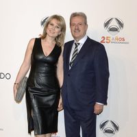 Maria Rey y Manuel Campo Vidal en la fiesta del 25º Aniversario de Antena 3