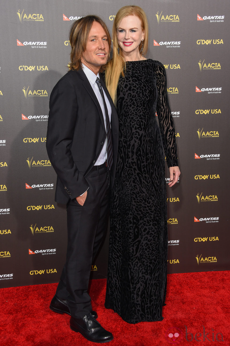 Nicole Kidman y Keith Urban en la alfombra roja de la gala G'Day USA 2015