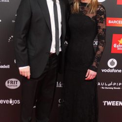 Jordi Cruz y su novia Cristina Jiménez en los Premios Gaudí 2015