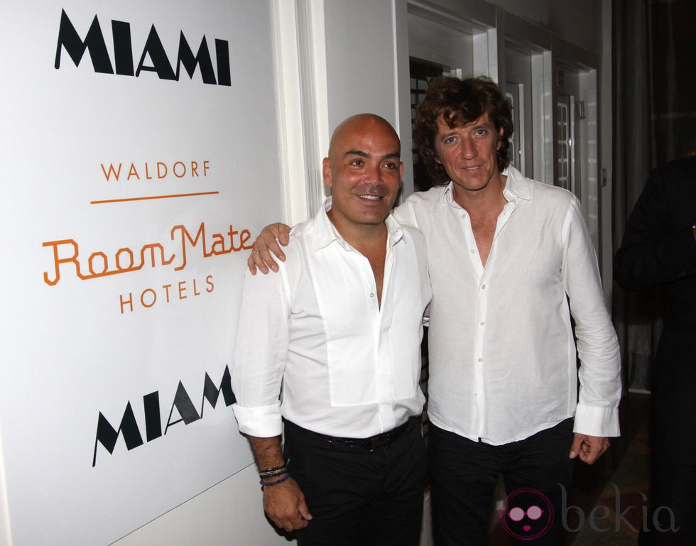 Kike Sarasola y Colate en una fiesta en Miami