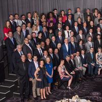 Foto de grupo en el almuerzo de los nominados a los Premios Oscar 2015