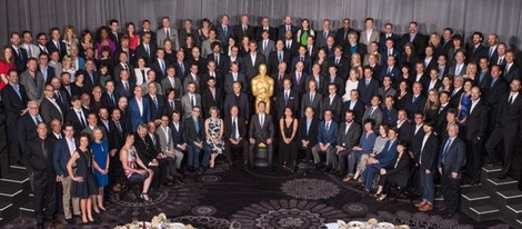 Foto de grupo en el almuerzo de los nominados a los Premios Oscar 2015