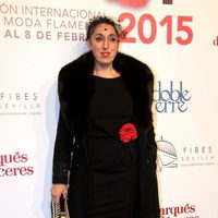 Rossy de Palma en el desfile de Vicky Martín Berrocal en el SIMOF 2015