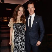Keira Knightley y Benedict Cumberbatch en una proyección de 'The imitation game' en Londres