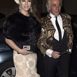 Liz Hurley y Giancarlo Giammetti en la fiesta en honor a Valentino celebrada en Madrid