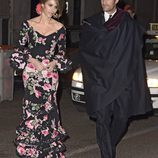 Rafael Medina y Laura Vecino en la fiesta en honor a Valentino celebrada en Madrid