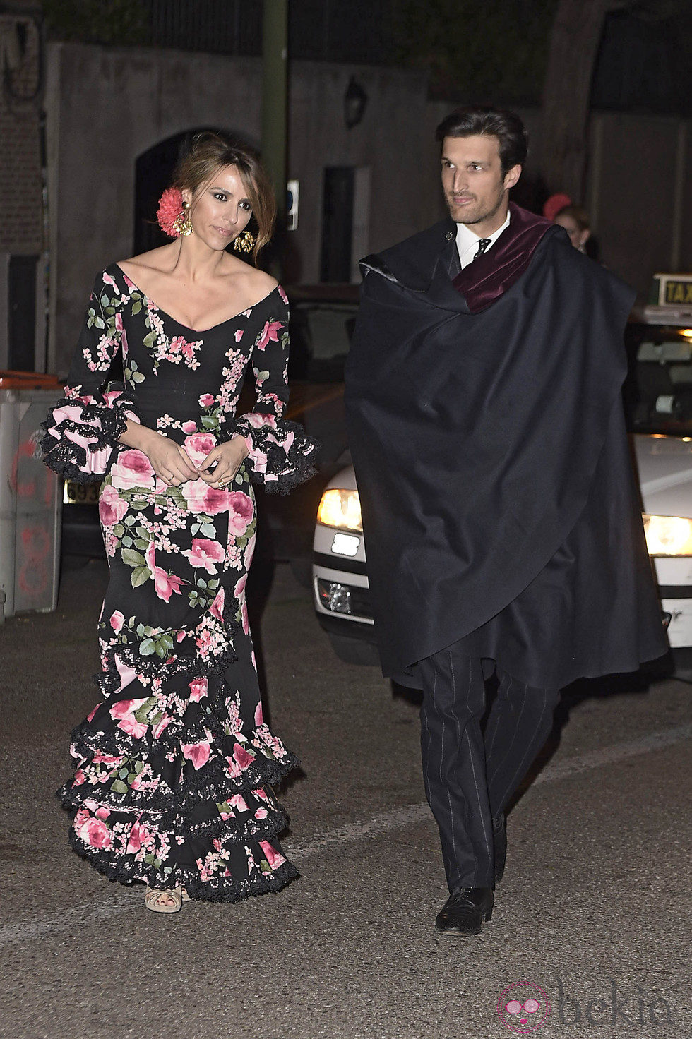 Rafael Medina y Laura Vecino en la fiesta en honor a Valentino celebrada en Madrid