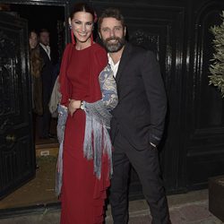 Laura Sánchez y David Ascanio en la fiesta en honor a Valentino celebrada en Madrid