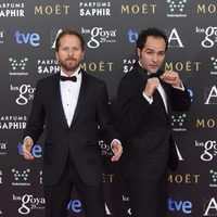 Alfonso Sánchez y Alberto López en la alfombra roja de los premios Goya 2015