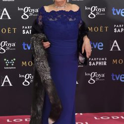 Terele Pávez en la alfombra roja de los premios Goya 2015