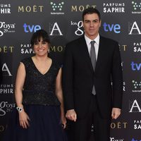 Judith Colell y Pedro Sánchez en los Premios Goya 2015