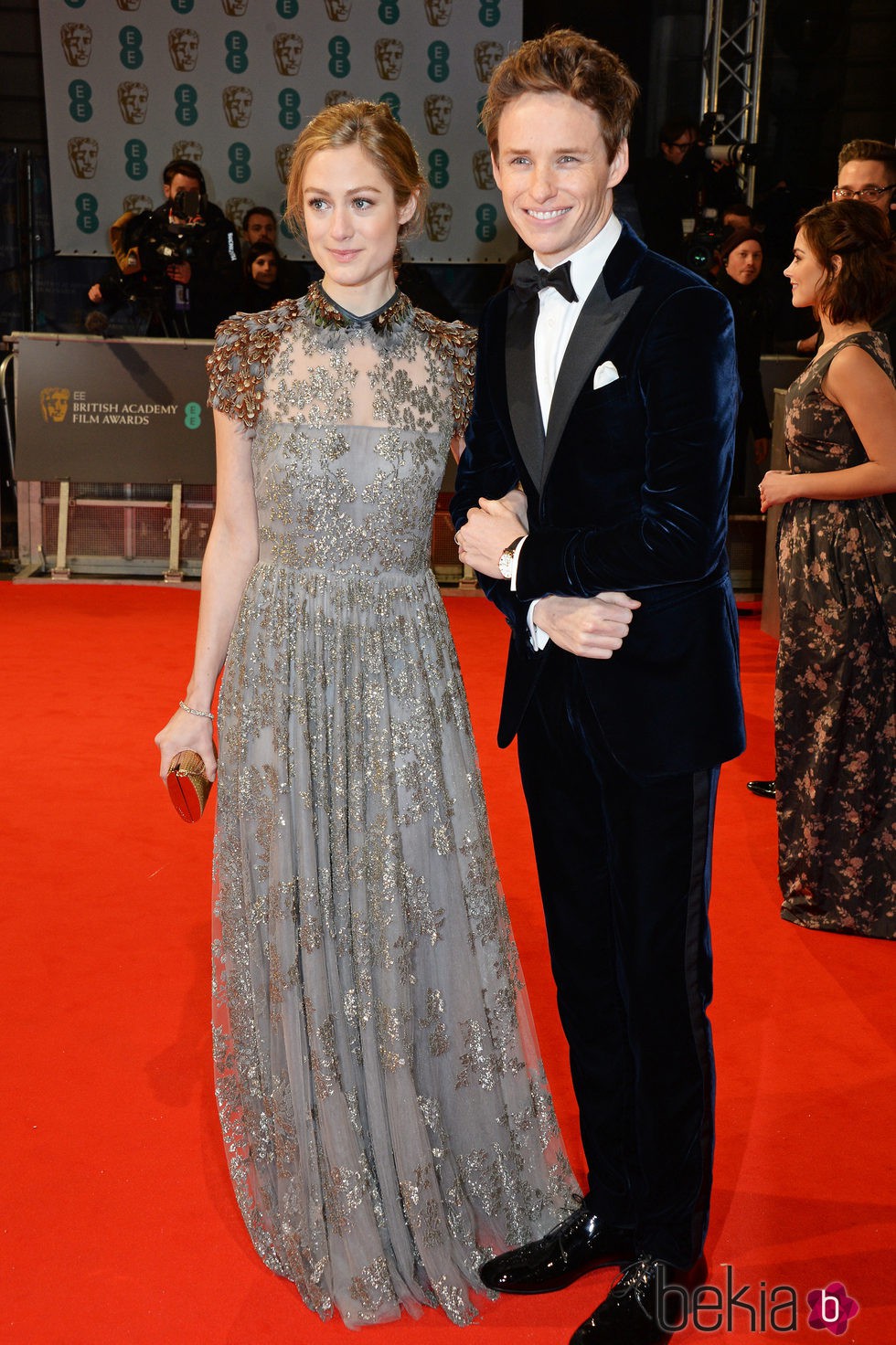 Eddie Redmayne y Hannah Bagshawe en los BAFTA 2015