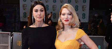 Monica Bellucci y Léa Seydoux en los Premios BAFTA 2015