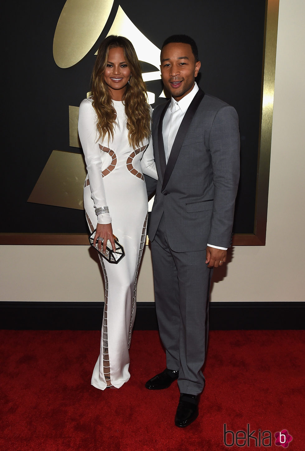 Chrissy Teigen y John Legend en los Grammy 2015