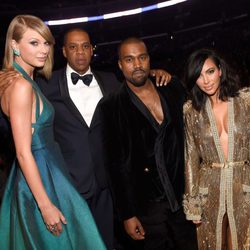 Taylor Swift, Jay Z, Kanye West, Kim Kardashian en los premios Grammy 2015