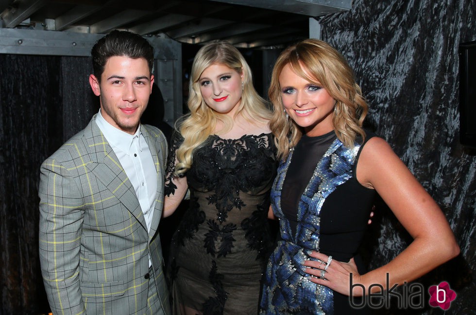 Nick Jonas, Meghan Trainor y Miranda Lambert en los premios Grammy 2015