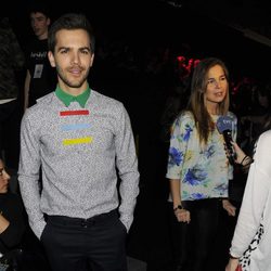 Natalia Sánchez y Marc Clotet en el front row de Davidelfín en Madrid Fashion Week otoño/invierno 2015/2016