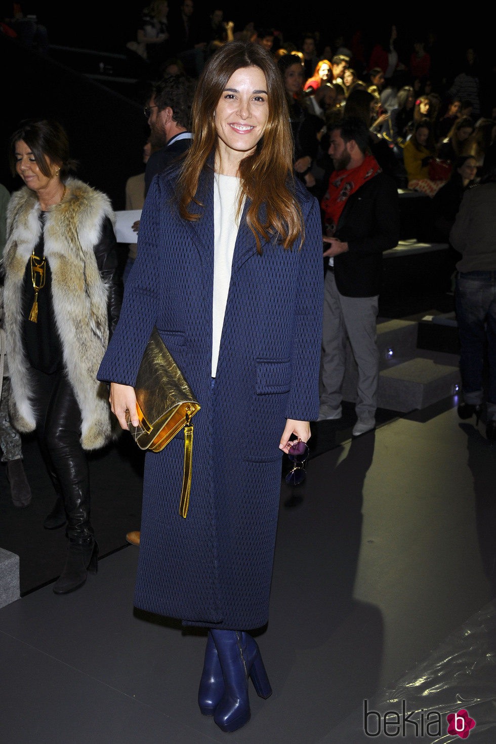 Raquel Sánchez Silva en el front row de Ailanto en la Madrid Fashion Week otoño/invierno 2015/2016