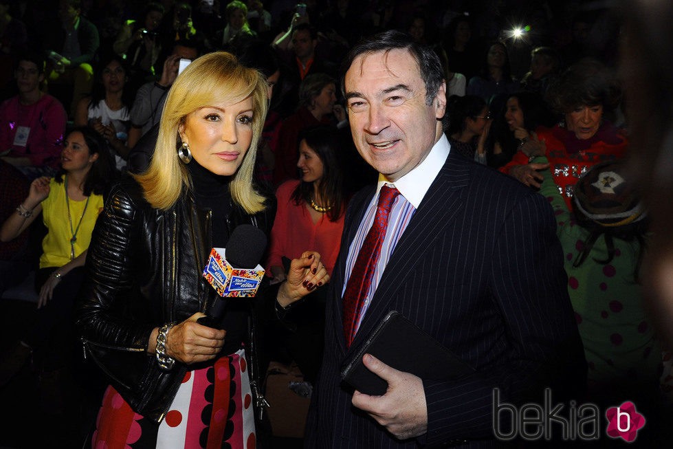Carmen Lomana con Pedro Jota Ramírez en la Madrid Fashion Week