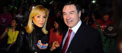Carmen Lomana con Pedro Jota Ramírez en la Madrid Fashion Week