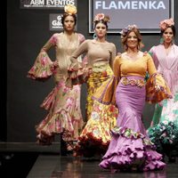 Raquel Bollo desfilando sobre la Pasarela Flamenca de Jerez de la Frontera