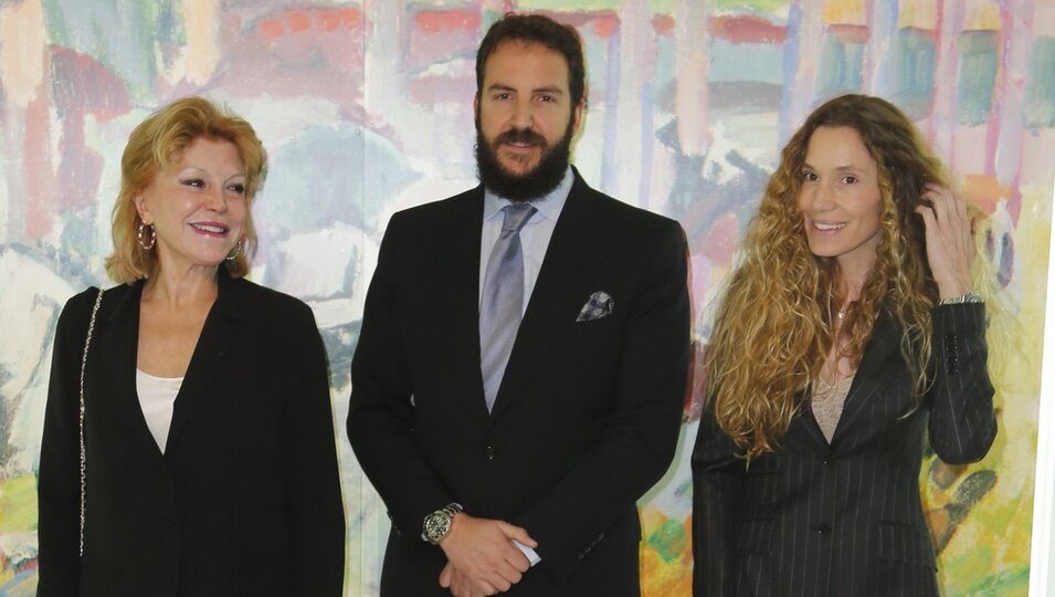Tita Cervera, Borja Thyssen y Blanca Cuesta en la inauguración de la exposición de Raoul Dufy en el Museo Thyssen