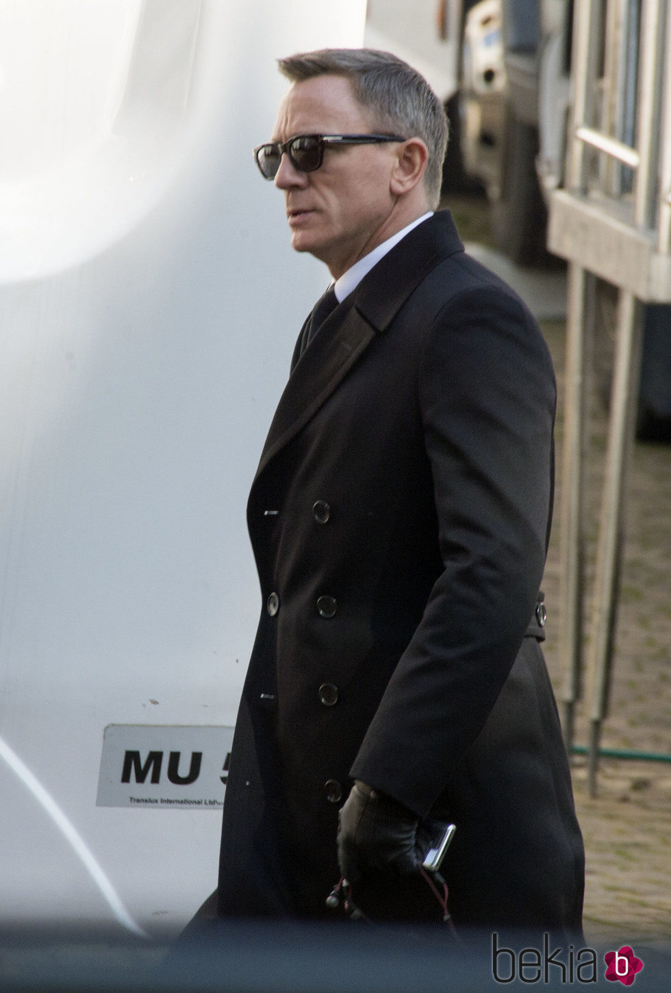 Daniel Craig con gafas de sol en el rodaje de 'SPECTRE'