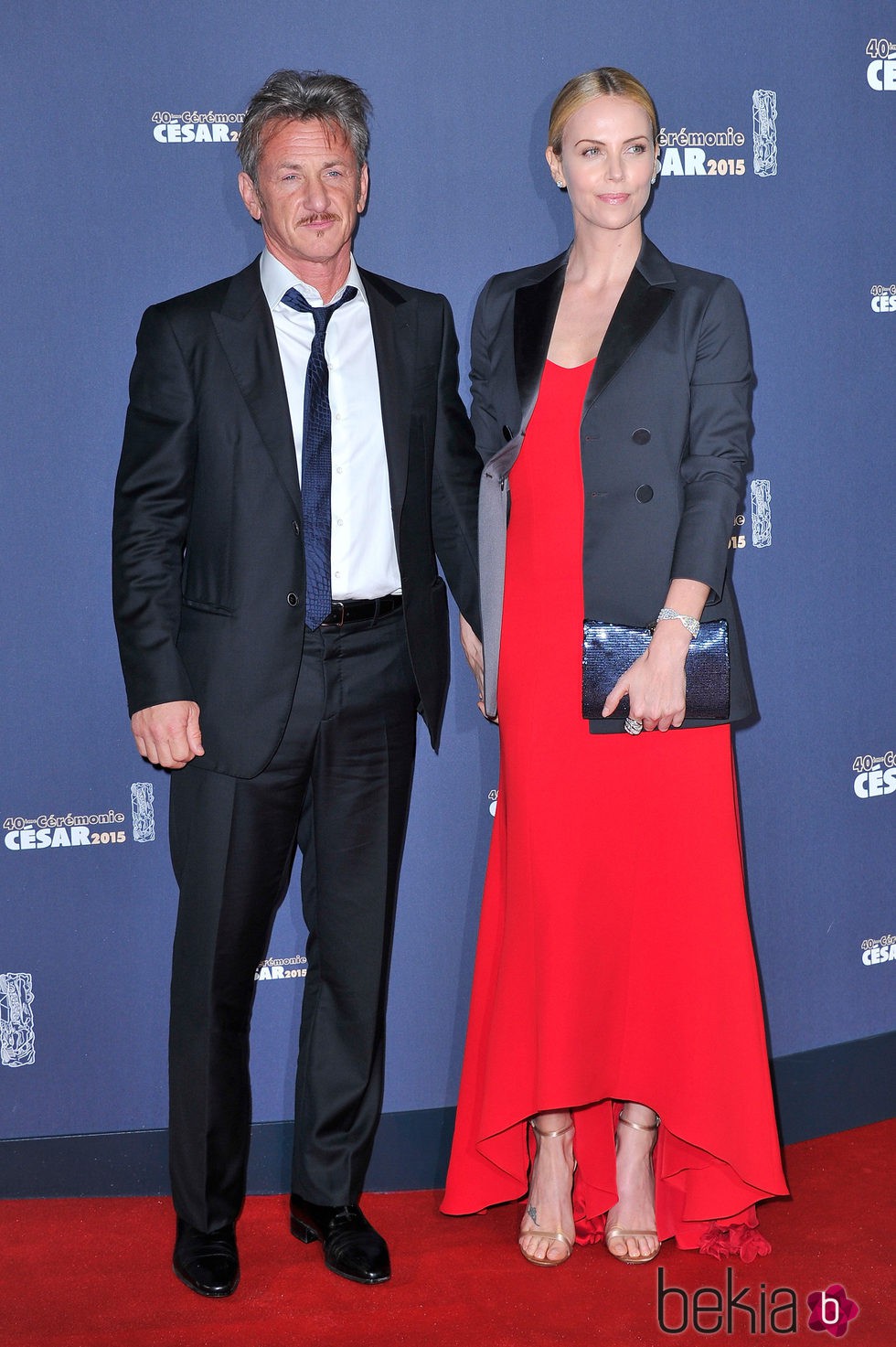Sean Penn y Charlize Theron en los Premios César 2015