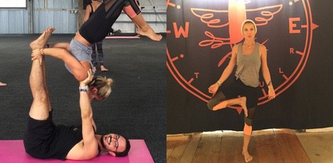 Elsa Pataky hace yoga en el festival Wanderlust de Sydney