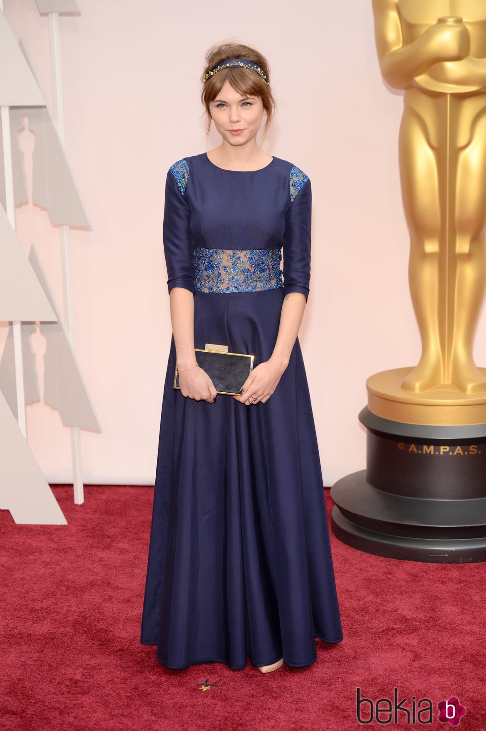 Agata Trzebuchowska llega a la alfombra roja de los Oscar 2015
