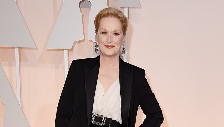 Meryl Streep en la alfombra roja de los premios Oscar 2015