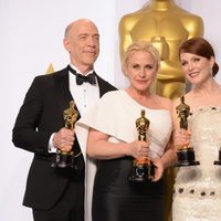 Los cuatro intérpretes vencedores en los Oscar 2015 posan juntos