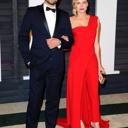 Diane Kruger y Joshua Jackson en la fiesta Vanity Fair tras los Oscar 2015