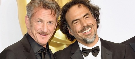 James W. Skotchdopole, Sean Penn y Alejandro González Inarritu en los Oscar 2015