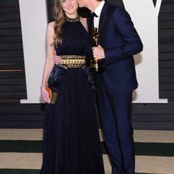 Eddie Redmayne y Hannah Bagshawe en la fiesta Vanity Fair tras los Oscar 2015