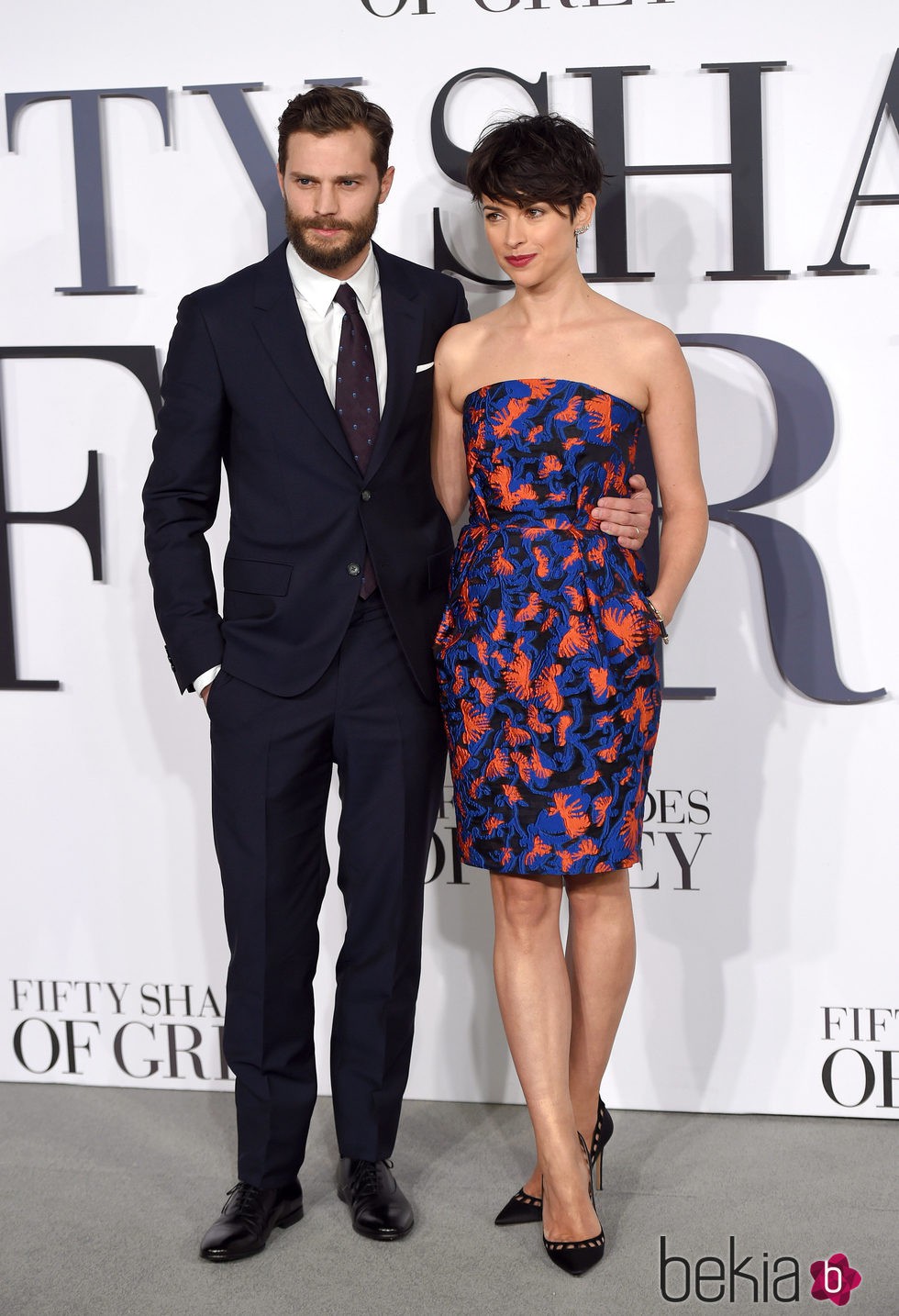 Jamie Dornan y Amelia Warner en el estreno de '50 Sombras de Grey'