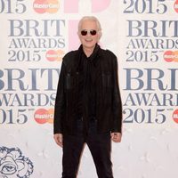 Jimmy Page en la alfombra roja de los Brit Awards 2015