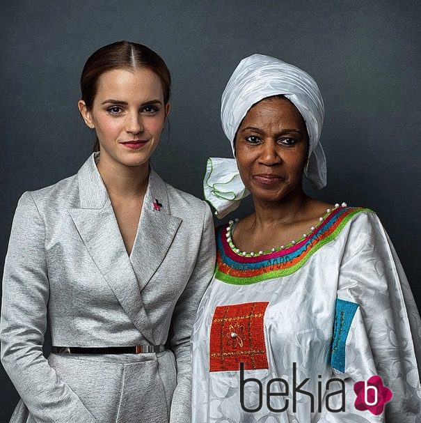 Emma Watson y la directora ejecutiva de ONU Mujeres Phumzile Mlambo-Ngcuka