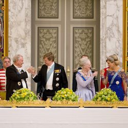 Los Reyes de Holanda en una cena de gala con la Familia Real Danesa en Copenhague