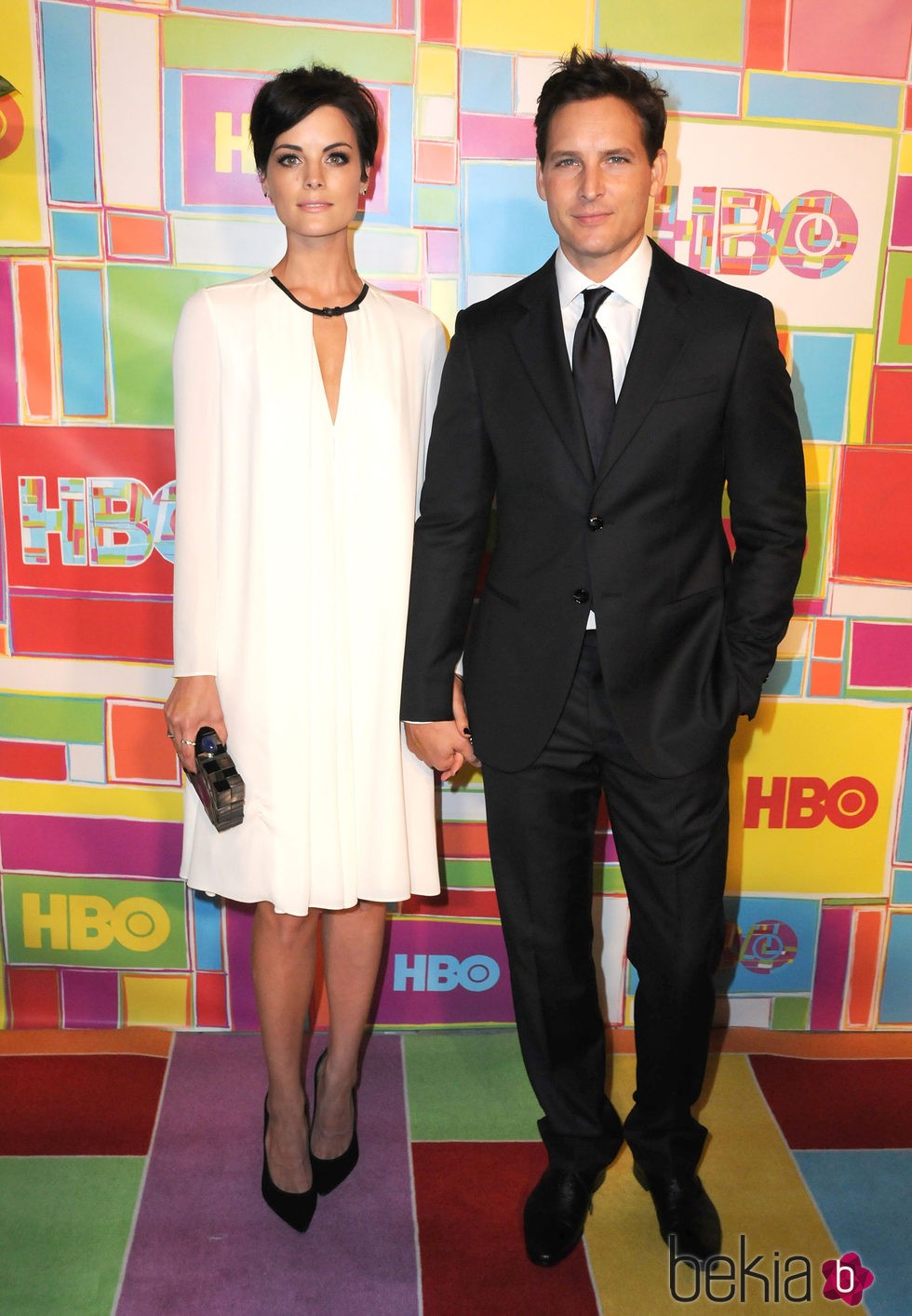 Jaimie Alexander y Peter Facinelli en la fiesta de HBO tras los Emmy 2014
