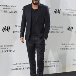 David Beckham presentando su colección de básicos de H&M para primavera 2015 en Madrid