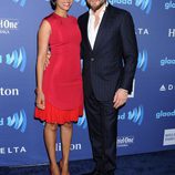 Zoe Saldana y Marco Perego en los GLAAD Media Awards 2015