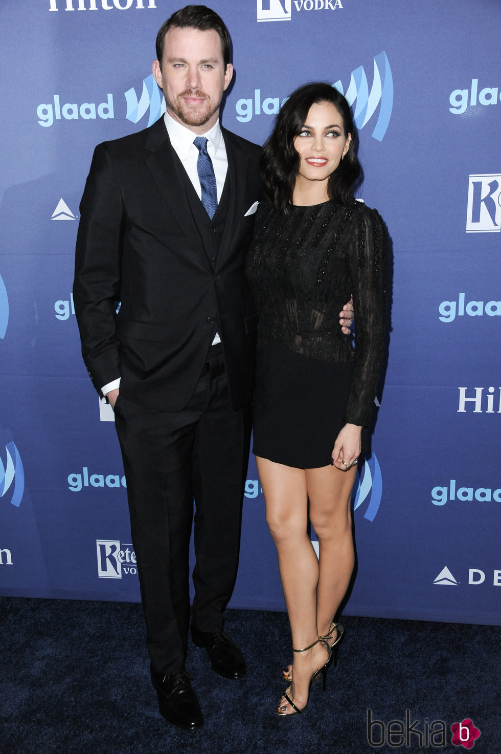 Channing Tatum y Jenna Dewan en los GLAAD Media Awards 2015