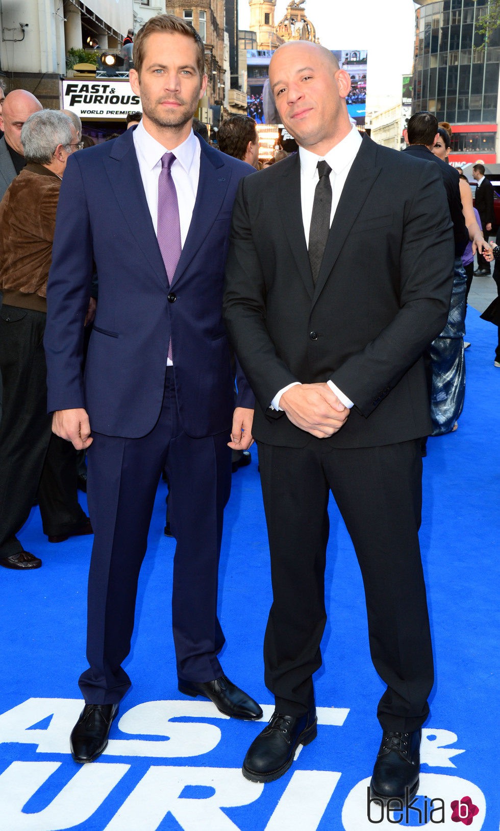 Paul Walker y Vin Diesel en el estreno de 'Fast & Furious 6' en Londres