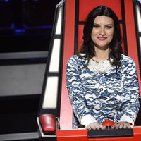 Laura Pausini en su silla giratoria de 'La Voz 3'